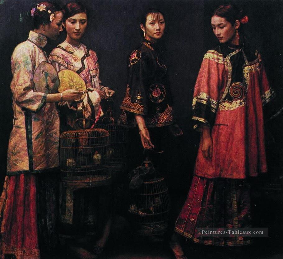 Beautés pour la route 1988 chinois Chen Yifei Peintures à l'huile